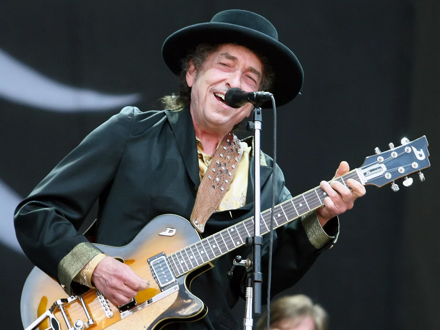 Bob Dylan performs during the 2009 Rothbury Music Festival